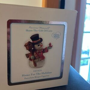 Precious Moments Home for the Holidays Snowman figurine